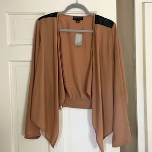 Forever21 plus cropped sheer jacket with tags